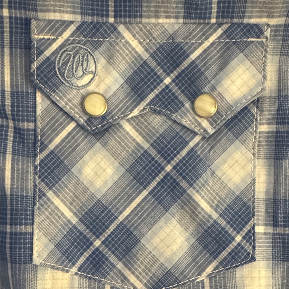 Wrangler Kids Blue and White Button Down Shirt Bundle Of 2 - Picture 5 of 11